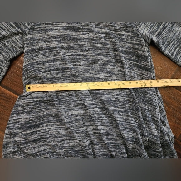 Miracle Berry Long Sleeve Sweater Dress Blue Heather Terry Long Sleeve Large - Picture 6 of 8